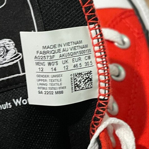 NWT Peanuts x Converse Chuck Taylor All Star High-Top Snoopy and Friends Unisex - Picture 7 of 9